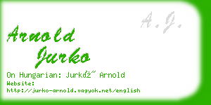 arnold jurko business card